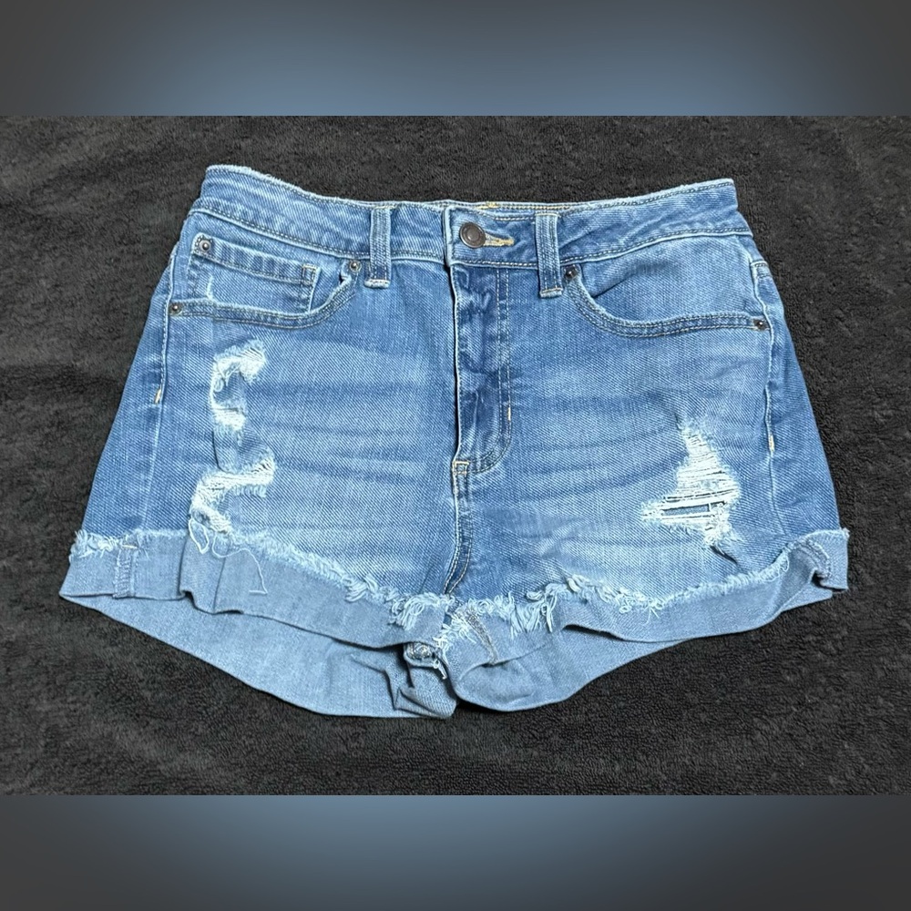 Denim Distressed Jean Shorts